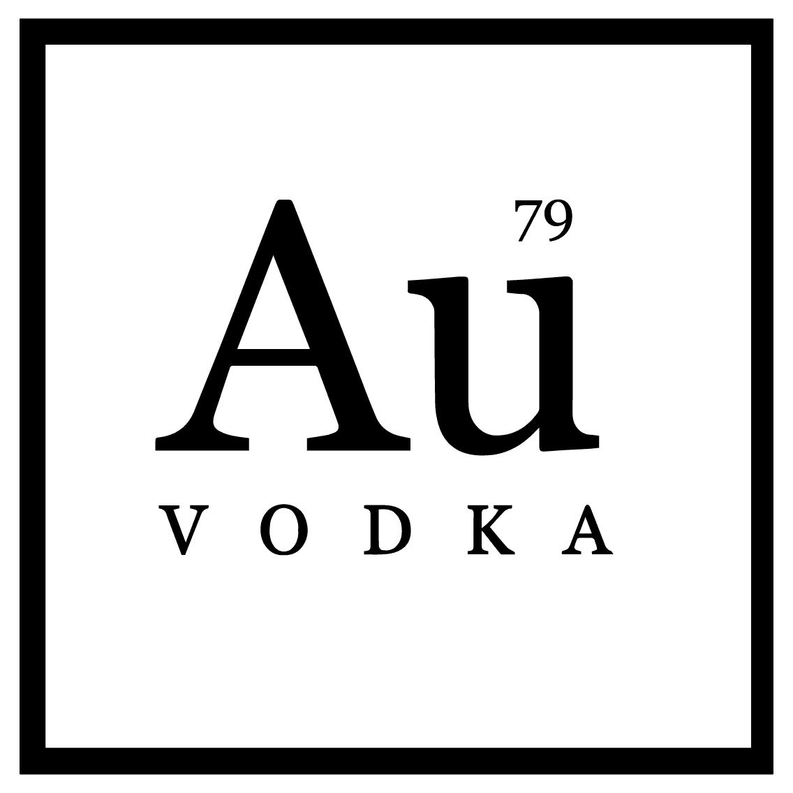 Au 79 Vodka logo with gold symbol